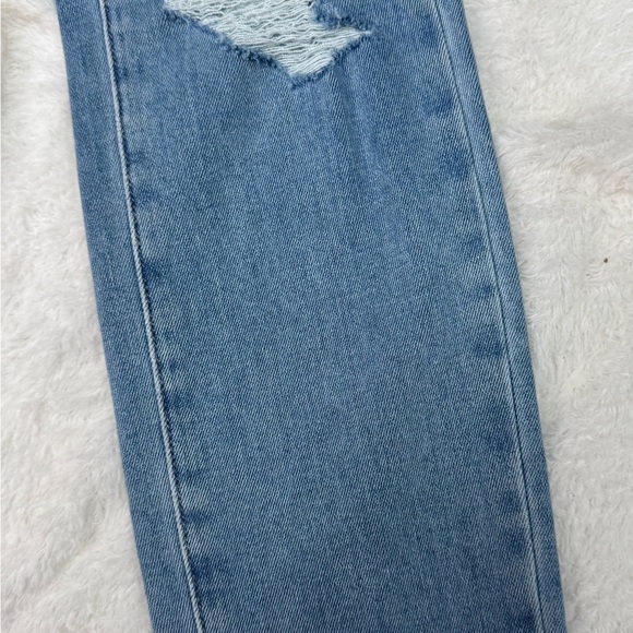 Paige Kylie Straight Leg Crop Jeans Raw Hem Distressed Clare Destructed Sz 26 - Picture 9 of 16